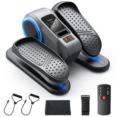 Gonex Under Desk Elliptical Exercise Machine for Seniors, Electric Ellipse Leg Exerciser with Remote, 16 Adjustable Speeds, Manual & 12 Auto Modes, Leg Exerciser While Sitting, Seated Pedal Exerciser