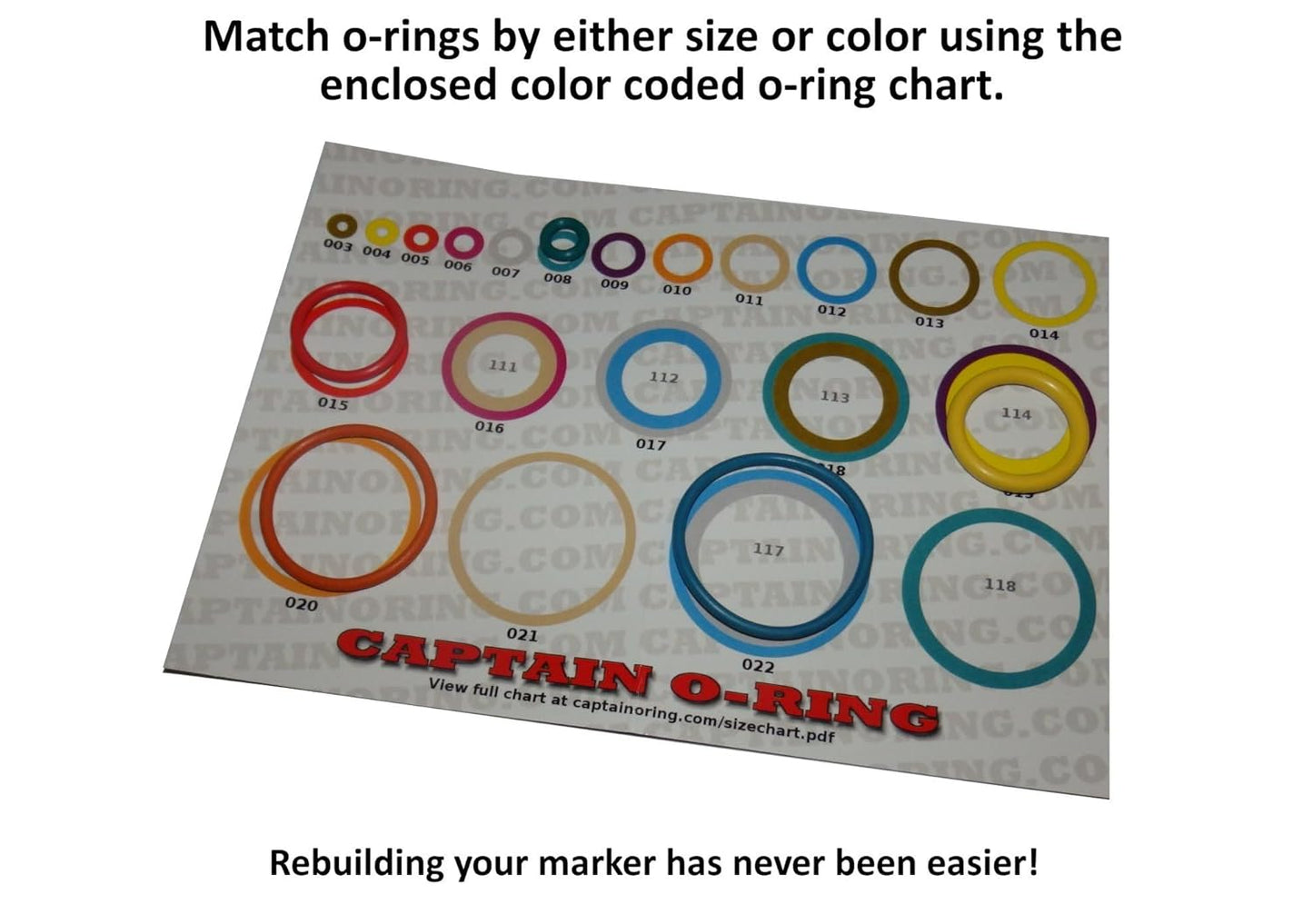 Piranha USP, R6, GTI, GSX, SRT, EXT, EVO - Color Coded 3X Oring Rebuild Kit