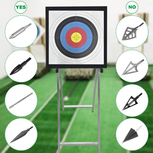 2Pcs 20'' Foam Archery Target, High-Density EVA Archery Targets for Backyard, Archery Target Block with 10pcs Targets Paper, 8pcs Target Pins, Arrow Puller (Foam Target)