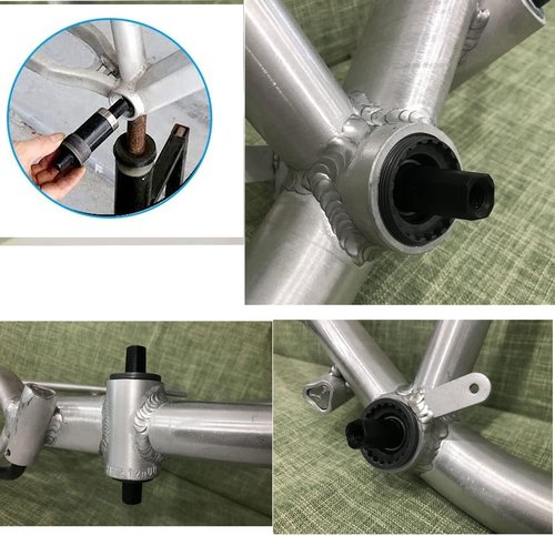 English Square BB Bike Bottom Bracket Set,Square Taper, Aluminum (Black-68x120mm)