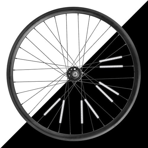 HARFINGTON 72pcs Bike Reflective Spoke Skins 0.2" Plastic Bicycle Spoke Reflectors Spoke Covers Trim Wrap Wheel 360°Visibility for Road Mountain Bike Motorcycles Decoration, Green