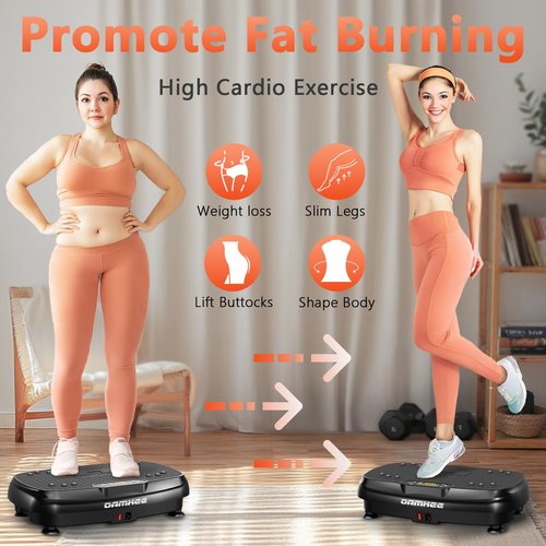 DamKee Vibration Plate Exercise Machine for Lymphatic Drainage and Weight Loss - Full Body Workout Equipment for Home Gym