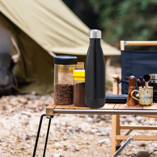 Linkidea 2 Pack Water Bottle Boot Compatible with 17oz Original, BJPKPK, MIRA Cascade Cola Shaped Bottles, Silicone Bottle Bottom Sleeve Bumper Protector (Black)