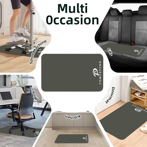 Non-Slip Leg Exerciser Machine Mat: Workout Mat for Under Desk Elliptical Pedal Ellipse Exercise