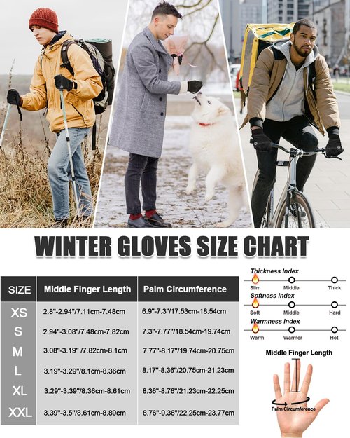 RIGWARL Thin Fleece Gloves for Cold Weather, Early Winter Gloves Men Women with Touchscreen Fingers, Thermal Warm Drving Gloves for Running Hiking Walking Skiing Biking, Great Gift for Late Autumn