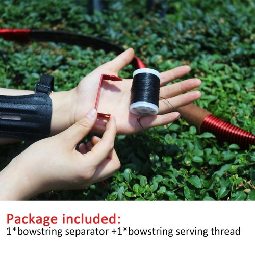 Luoyer Archery Bowstring Separator and Bowstring Serving Thread Set Peep Sight Installer String Splitter Tool Archery Maintenance Accessories for Compound Bow Recurve Bow