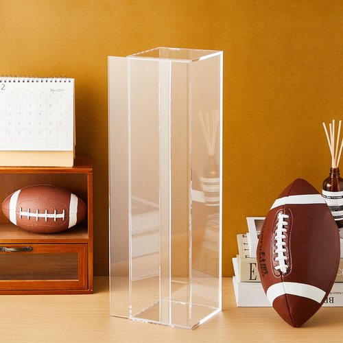 Kritkin Acrylic Football End Zone Pylon Display Case Large 18.7 x 5 x 5 Inches Storage Football End Zone Pylons Durable Material Protects Against Dust Insects and Moisture