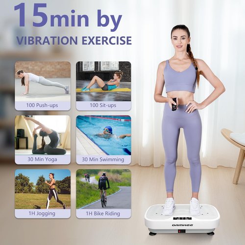 Vibration Plate Exercise Machine, Power Waver Vibration Plate Platform for Lymphatic Drainage, 9 Modes Whole Body Workout Vibrating Fitness Platform for Weight Loss & Shaping (A-2)