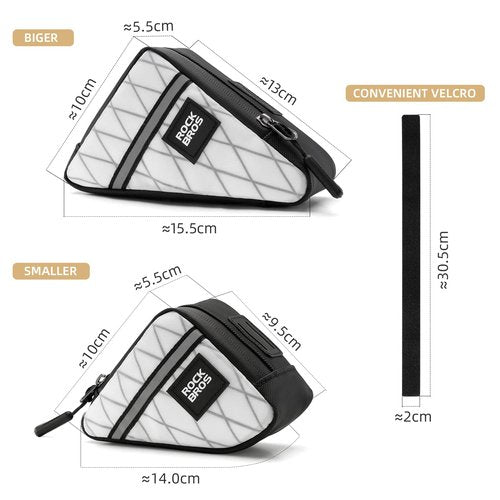 ROCKBROS Bike Frame Pouch Triangle Bike Pouch - Waterproof Small Bicycle Accessories for Boys Girls Men Women, Universally Compatible with Road Bikes, Brompton Bikes, Folding Bikes and Kids' Bikes