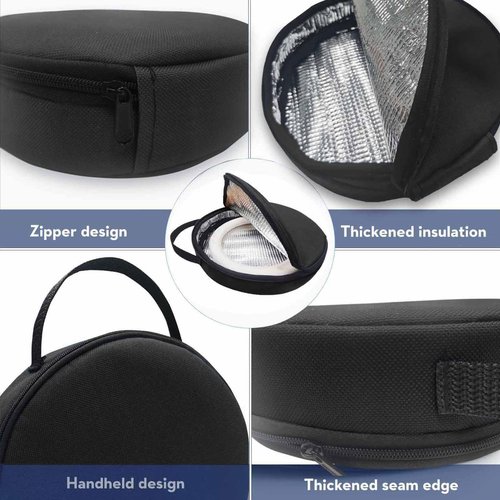 HGRTYXS Insulated Bag for Neck Cooling Tube,Cooler Bag for Neck Ice Ring,Cooler Bags Insulated Extend The Time to Keep Cool in the Heat (7.8 * 7.8 * 1.58 inch) ﻿