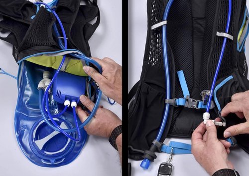 ExtremeMIST Backpack Misting System Retrofit Kit - Convert Your Hydration Backpack to Misting & Drinking Backpack | Includes Pump, Nozzle, Remote, & Rechargeable Battery - Cools the air up to 30°F