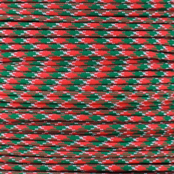 Paracord Planet Holiday Colors 550 Paracord – Great for DIY, Bracelets, and Lanyards – Holly Jolly (100 Feet)
