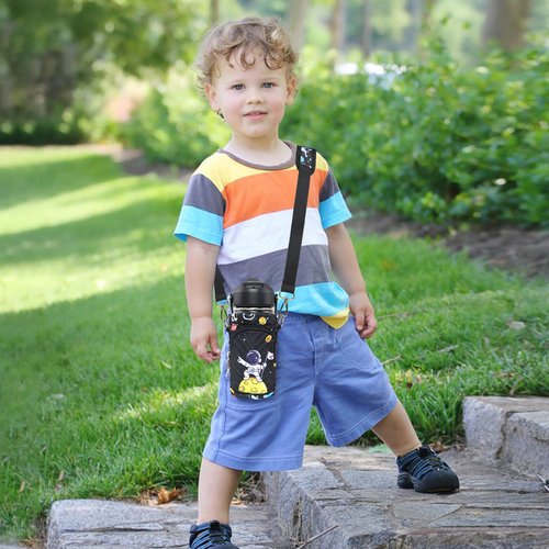 Scothen Water Bottle Carrier Bag for Kids, Insulated Water Bottle Holder with Adjustable Strap for 10/12/14/16/18oz Bottles, Bottle Bags Sleeve for Boys Girls School Travel Sports