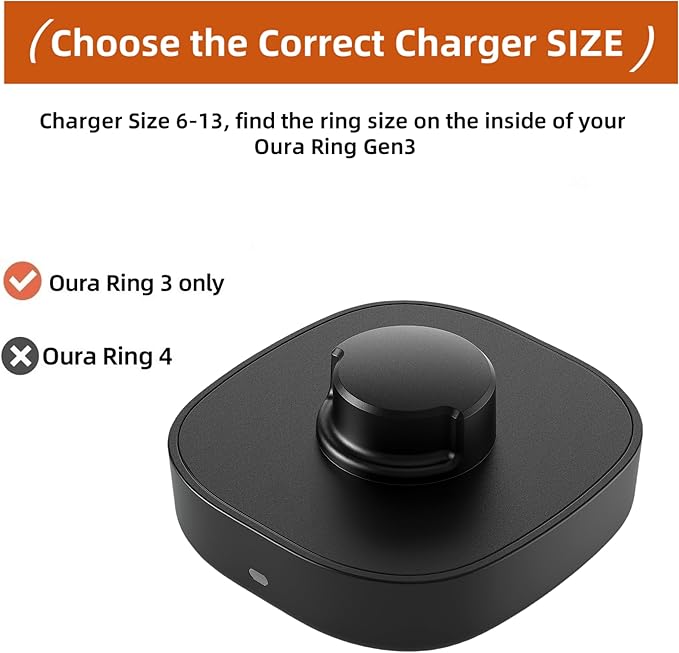 Compatible with Oura Ring Gen3 Charger - Size 10 - Fast Charging Dock with USB-C Cable for Smart Ring (10)