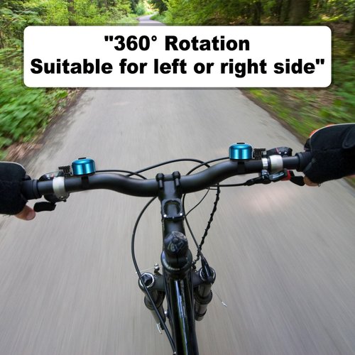 HARFINGTON 2pcs Bike Bell Mini Bicycle Bell with Loud Crisp Clear Sound Bike Ring Bell Aluminum Bike Accessories for Adults Children Road Mountain Bike, Black