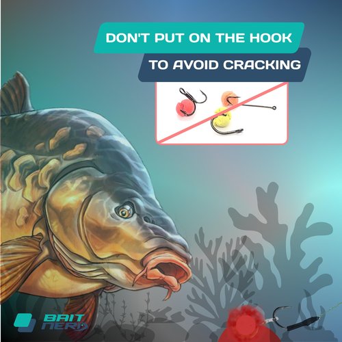 Bait Nerd 30pcs, 16mm, Strawberry Natural Premium Soluble Boilies | Carp Fishing Bait | for Hair Rig, Chod Rig, Flat Feeder | Carp, Buffalo, Catfish (Strawberry)