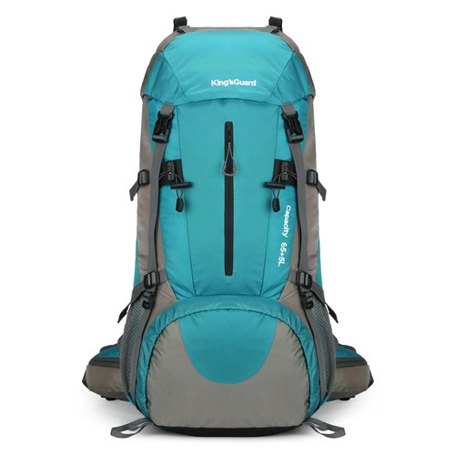 HongXingHai 70L Camping Hiking Backpack with Rain Cover Waterproof Backpacking Backpack for Hiking Treeking Climbing Outdoor (Lack Blue)