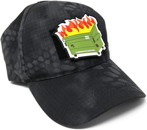 Dumpster Fire Hook and Loop Patch | PVC Rubber Tactical Patch | Funny Tactical Patch
