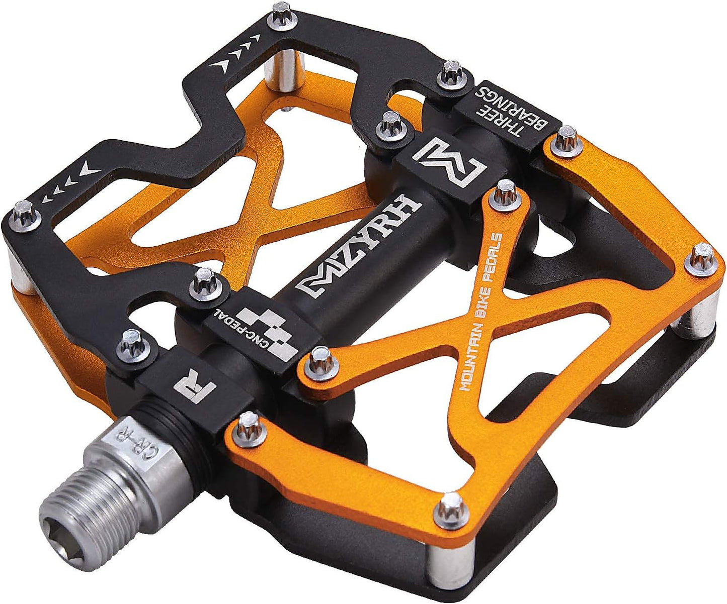Mountain Bike Pedals, Ultra Strong Colorful CNC Machined 9/16" Cycling Sealed 3 Bearing Pedals