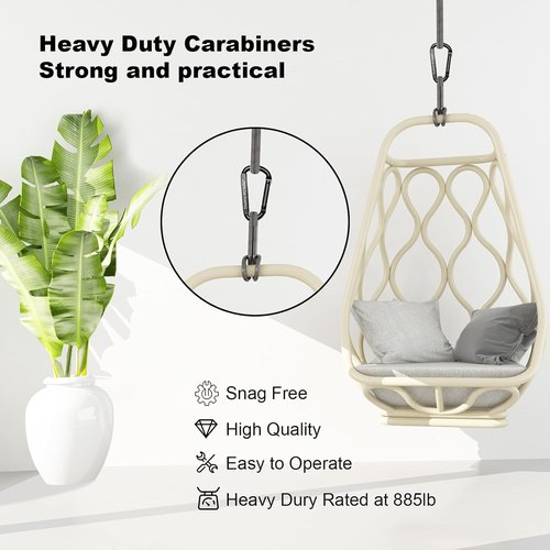 Carabiner Clip,855lbs，3" Heavy Duty D Ring Caribeener Clips,Carabiner Keychain Caribeaners for Hammocks,Camping,Hiking,Outdoors,Gym,Small Carabiners for Dog Leash,Harness,Key Ring, Black