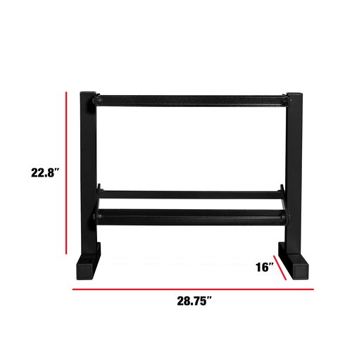 CAP Barbell 150 lb Coated Chrome Handle Hex Dumbbell Weight Set with Two Tier Rack