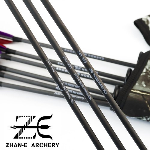 12PCS 600 Spine Pure Carbon Arrows with Real Turkey Feathers Removable 100 Grain Tips Plastic Nocks for Archery Target Hunting