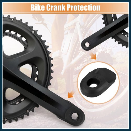 TUCKBOLD 2pcs Soft Plastic Bicycle Cycling Crank Boot Protectors Mountain Bike Gel Sleeve Crank Arm Cover Protection Black Automotive Parts