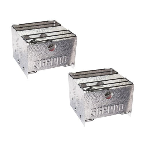 Sterno 2.25 Hour 12 Pack Green Canned Heat with 2 Pack Folding Stove and Wind Shield