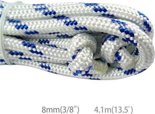 3/8''(8mm) Double Dutch Jump Rope,13.5ftx2 Long Nylon Skipping Rope, Portable, Soft, Comfortable, Durable Rope,Perfect for Gym, School, Group Jumping(1 Pack)
