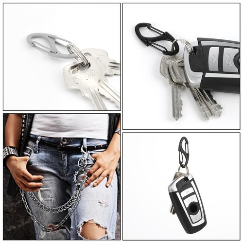 20 PCS Aluminum Carabiner Clips 1.6 Inch D Clips Ring Small Carbineers Keychain Spring Snap Hooks Mini Carabiner Clip Set for Keys, Dog Leash, Outdoor Camping Fishing Hiking Accessories(20 Colors)