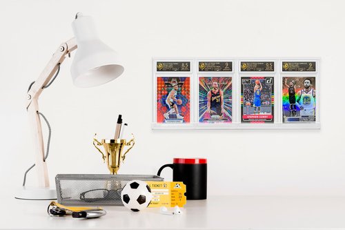 PSA Card Display Case, 4 Slots Holder for PSA-Graded Cards, Perfect for Displaying Trading Cards, Baseball, Football, and Basketball Sports Cards PSA Card Storage and Display Solution (1-Pack)