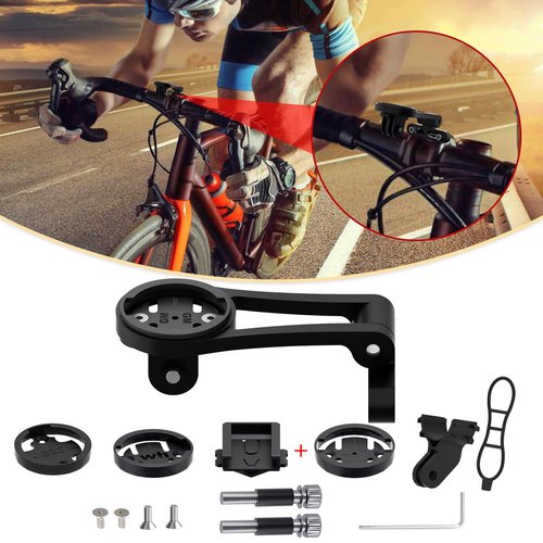 BIKOOCO Out Front Adjustable Bicycle Mount - Bike for Garmin Extended Mountain Bike Computer Road Mountain Cycling GPS Combo Extended Bike Accessories for 38mm Handlebar