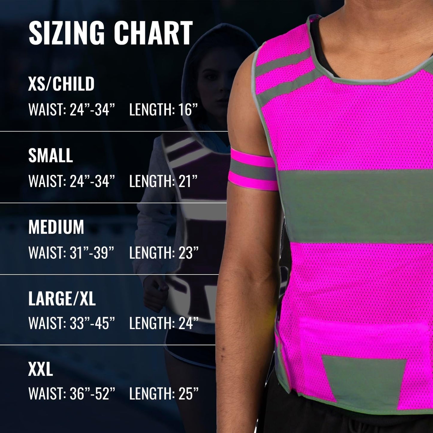 Mesh Reflective Vest with Inside Pocket - High Visibility Reflective Running Safety Vest Straps for Men Women & Kids