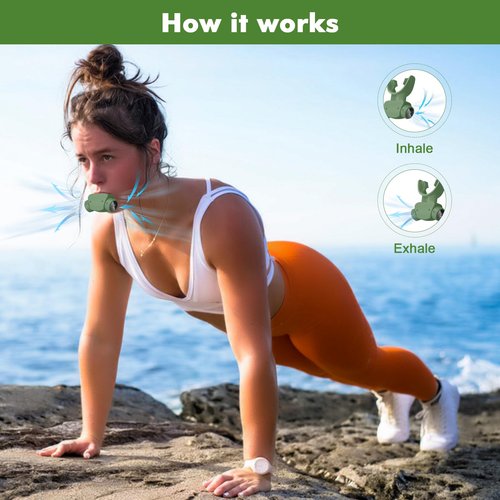 funotes Breathing Exercise Device, Compact Guided Portable Breathing Trainer, Excellent for Sports, Performers, Singers, Hikers, Yoga, Mountain Climbers