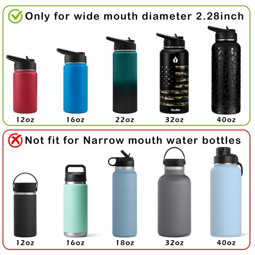 XccMe Spout Lid for Hydro Flask Wide Mouth with Flexible Handle,Chug lid for Hydro Flask 12,18,20,32,40 oz,Replacment lids for Most Wide Mouth Sports Water Bottles,Easy to Carry and Leakproof (1PACK)