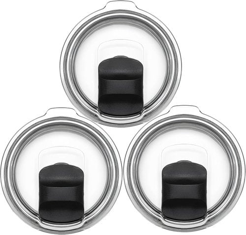 20 oz Tumbler Lid, Replacement Lids Compatible for YETI 20 oz Tumbler, 10/24 oz Mug and 10 oz Lowball, Spill Proof Cup Lids Covers with Magnetic Slider Switch (3-pack)