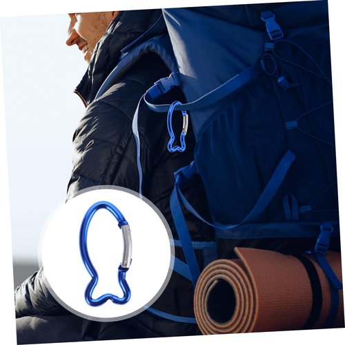INOOMP 15Pcs Keychain Clips Mini Carabiner Fish Bone Shape Carabiner Rings Outdoor Camping Mini Lock Snap Hooks Locking Spring Loaded for Fishing Hiking Traveling