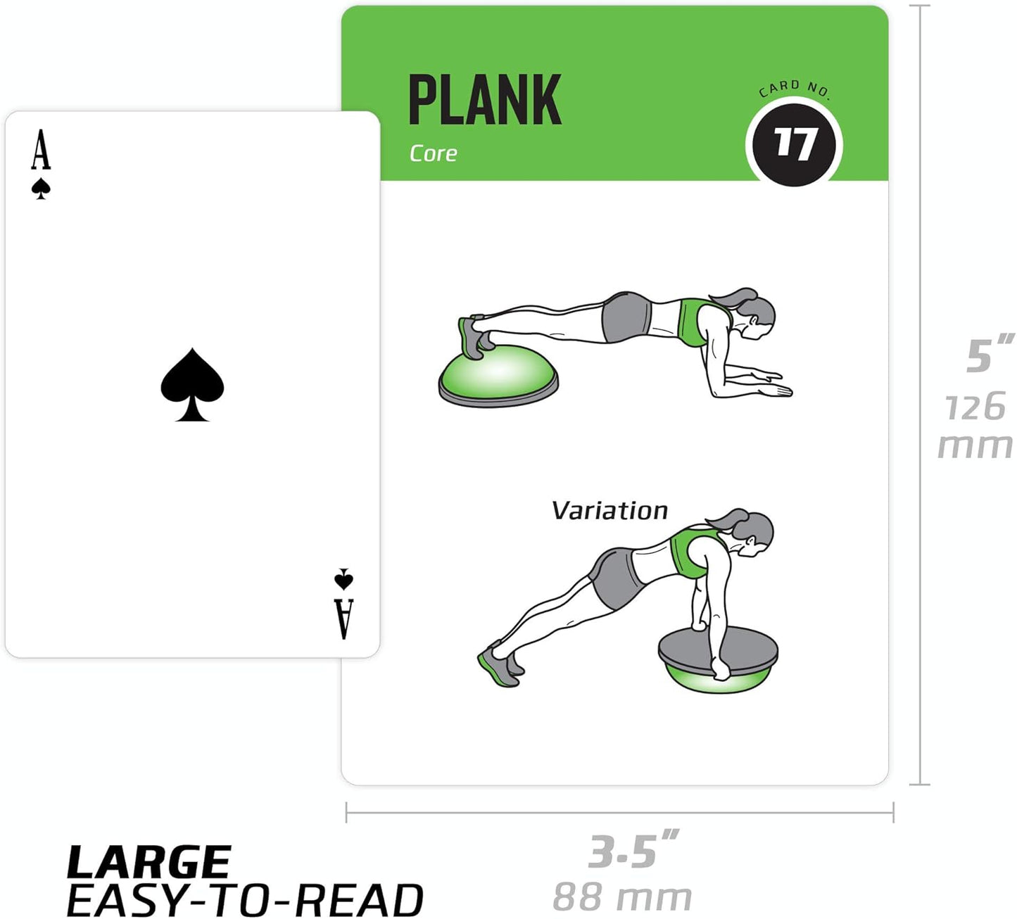 NewMe Fitness Yoga Pose Workout Cards, Instructional Fitness Deck for Women & Men, Beginner Fitness Guide to Training Exercises at Home or Gym
