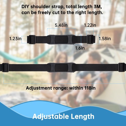 Paracord Cooler Strap Compatible with Engel-Adjustable for 13qt & 19qt Coolers,with Shoulder Pad