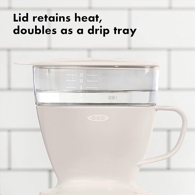 OXO Brew Single Serve Pour-Over Coffee Maker, 12 ounces, White