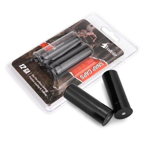 Volein Practice Rounds Snap Caps 12 Gauge, 2-Pack Aluminium Dry Fire Training, Blanks Shotgun for Shooting Practice (2, 12GA)