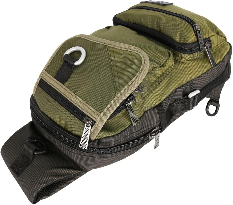 Sling Bag Chest Shoulder Backpack Crossbody Multipurpose Daypack For Men Women Black