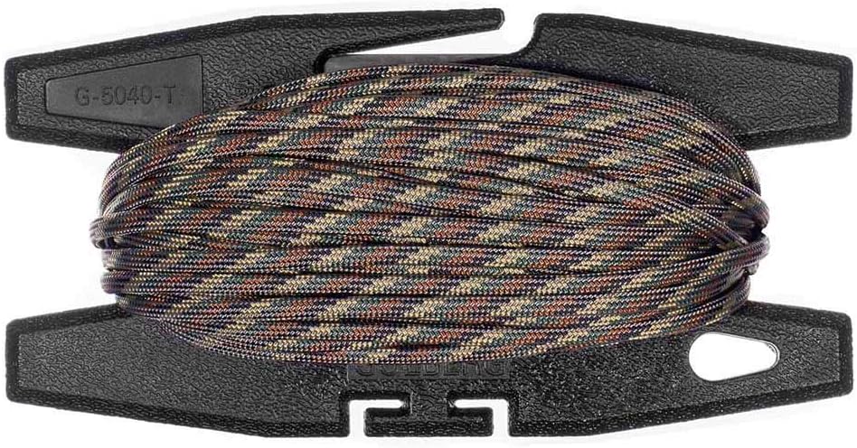 Paracord Spool Tool with 50 or 100 Feet of 550 7-Strand Parachute Cord - USA Made