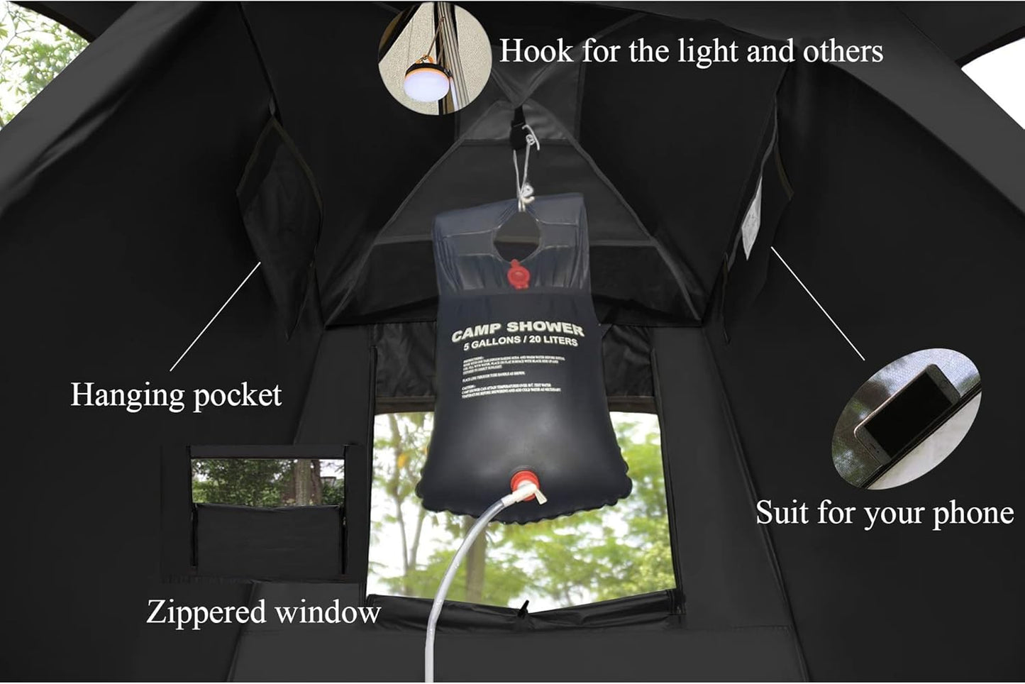 Outdoor Shower Tent Changing Room Privacy Portable Camping Shelters