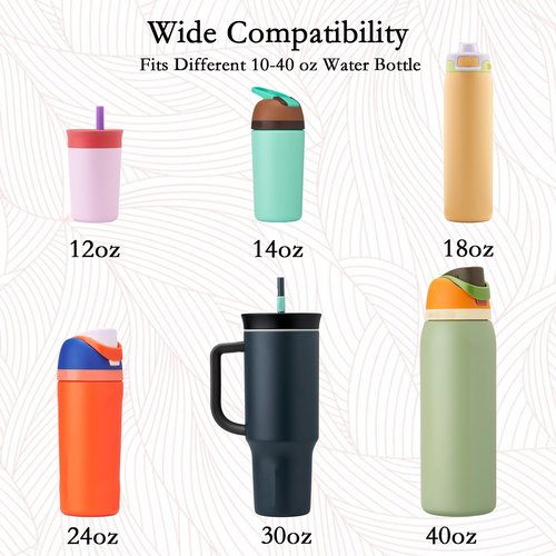 Bigwaves Bottle Silicone Handle Strap,Compatible Owala Freesip Water Bottle - Fits 16oz to 40oz, Water Bottle Carrier Grip Accessories for Running Bike, Gym Or Jogging (Purple)