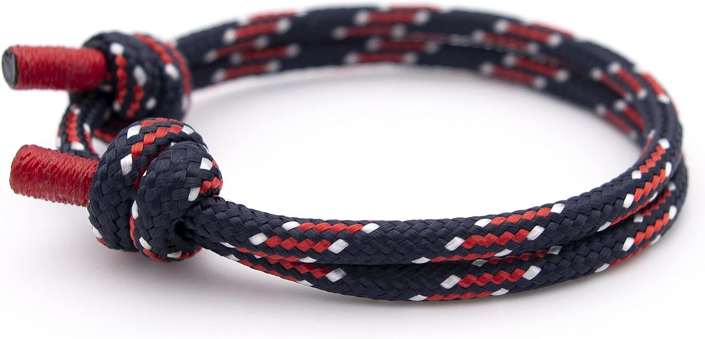 Wind Passion - Rope Bracelet for Men & Women - Adjustable Sailors Knot Paracord Bracelet - Waterproof & Sturdy