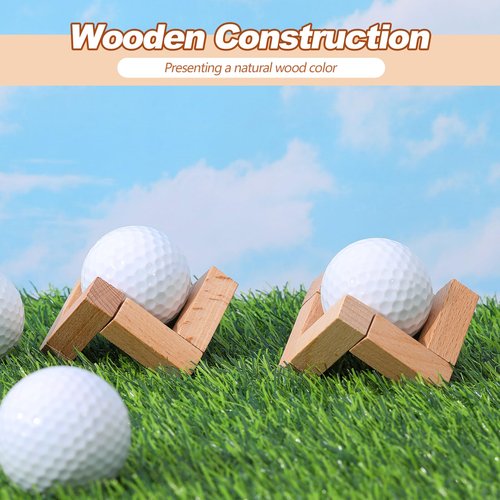 Lineshading 1 Pcs Golf Ball Display Stand 1.97 Inch Wooden Golfball Display Case Baseball Rack Holder for Souvenir Collections Tabletop Decor Men Golf Enthusiasts