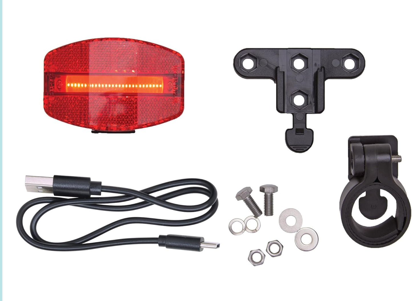 Planet Bike Grateful Red USB Bike Tail Light 4.5 x 2.25 x 2.75"