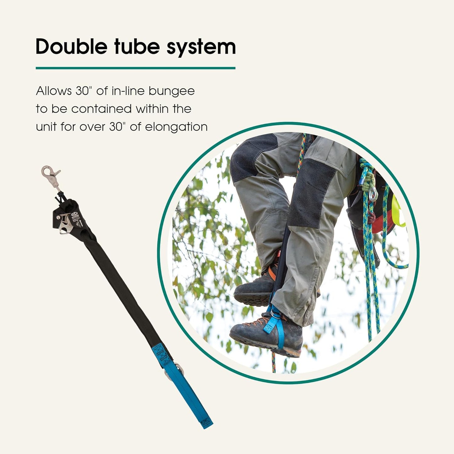 Weaver Arborist Nylon Foot Ascender Tree Climbing Sling, Short, HAAS Velox Rope Ascender System, Zero Setup, Durable Arborist Gear (Black/Orange)