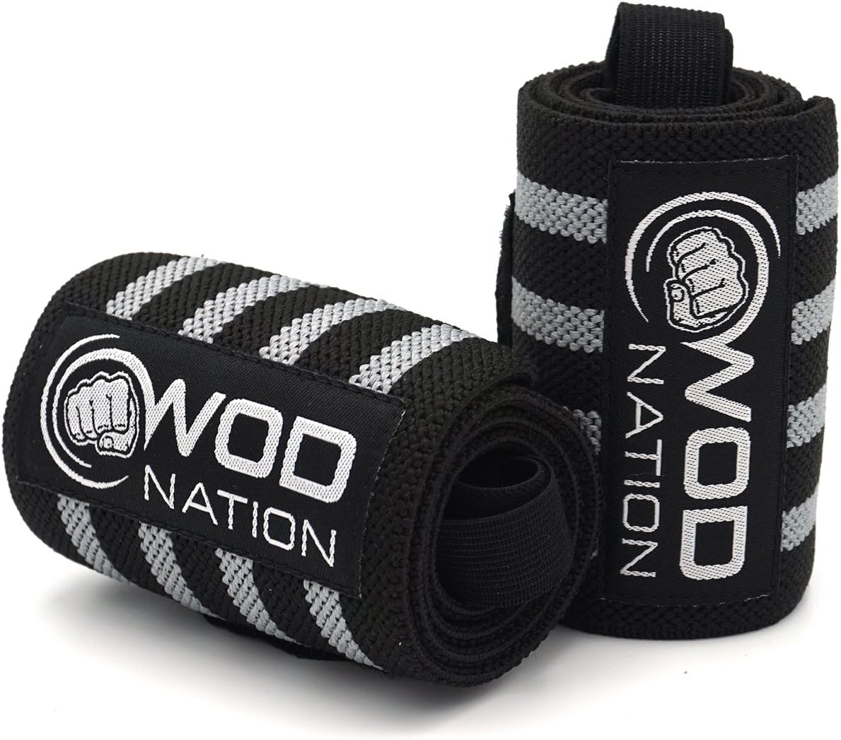 WOD Nation Wrist Wraps for Weightlifting & Strength Training – Professional Gym Straps w/Thumb Loop for Men & Women